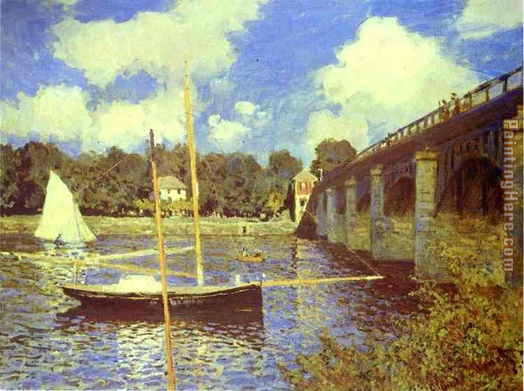 The Road Bridge at Argenteuil painting - Claude Monet The Road Bridge at Argenteuil art painting